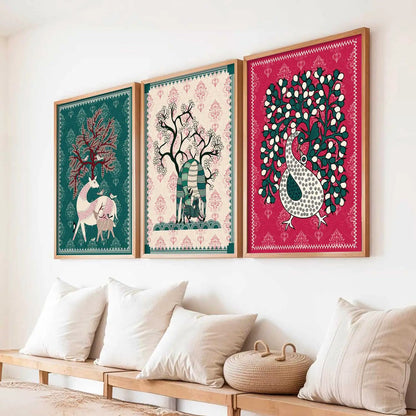 Traditional  Wall   Art Paintings for Living Room - Wall Poster With frames