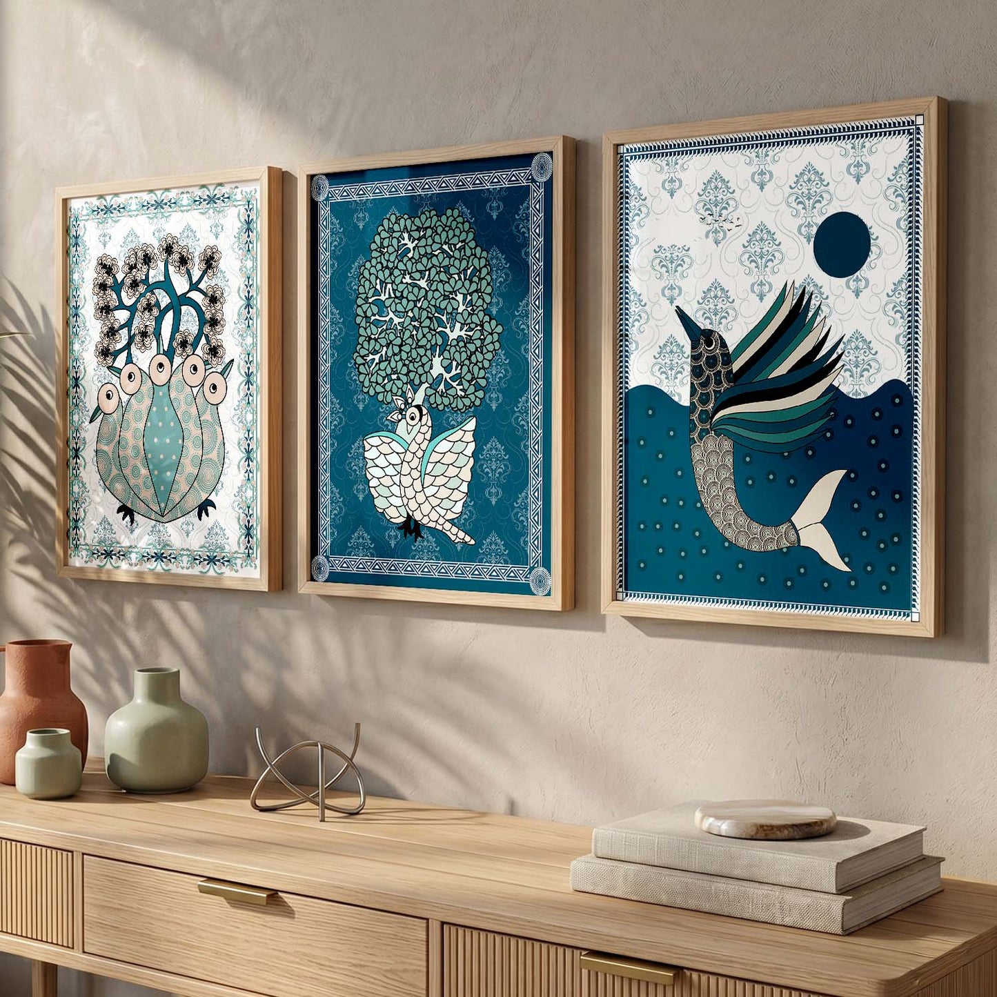 Gond   Wall Art  Paintings for Living Room - Wall Poster With frames