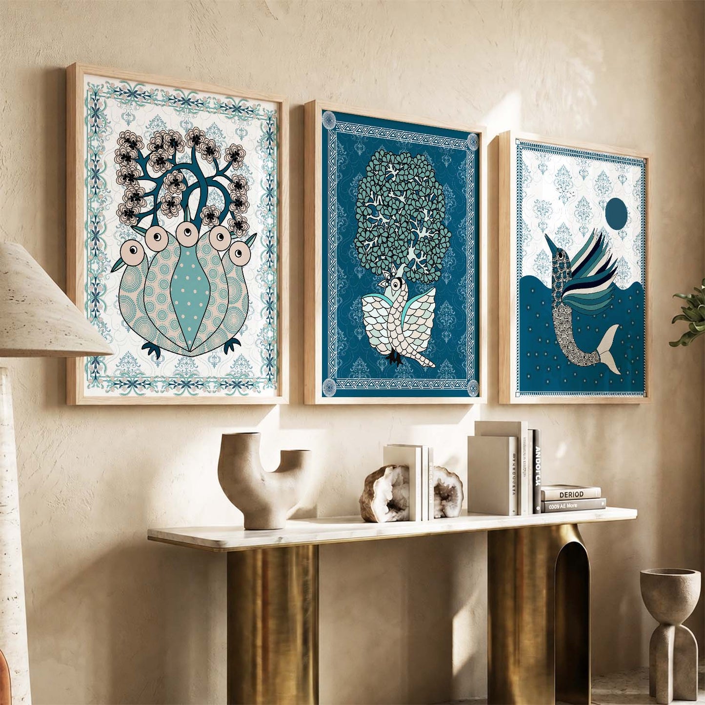 Gond   Wall Art  Paintings for Living Room - Wall Poster With frames