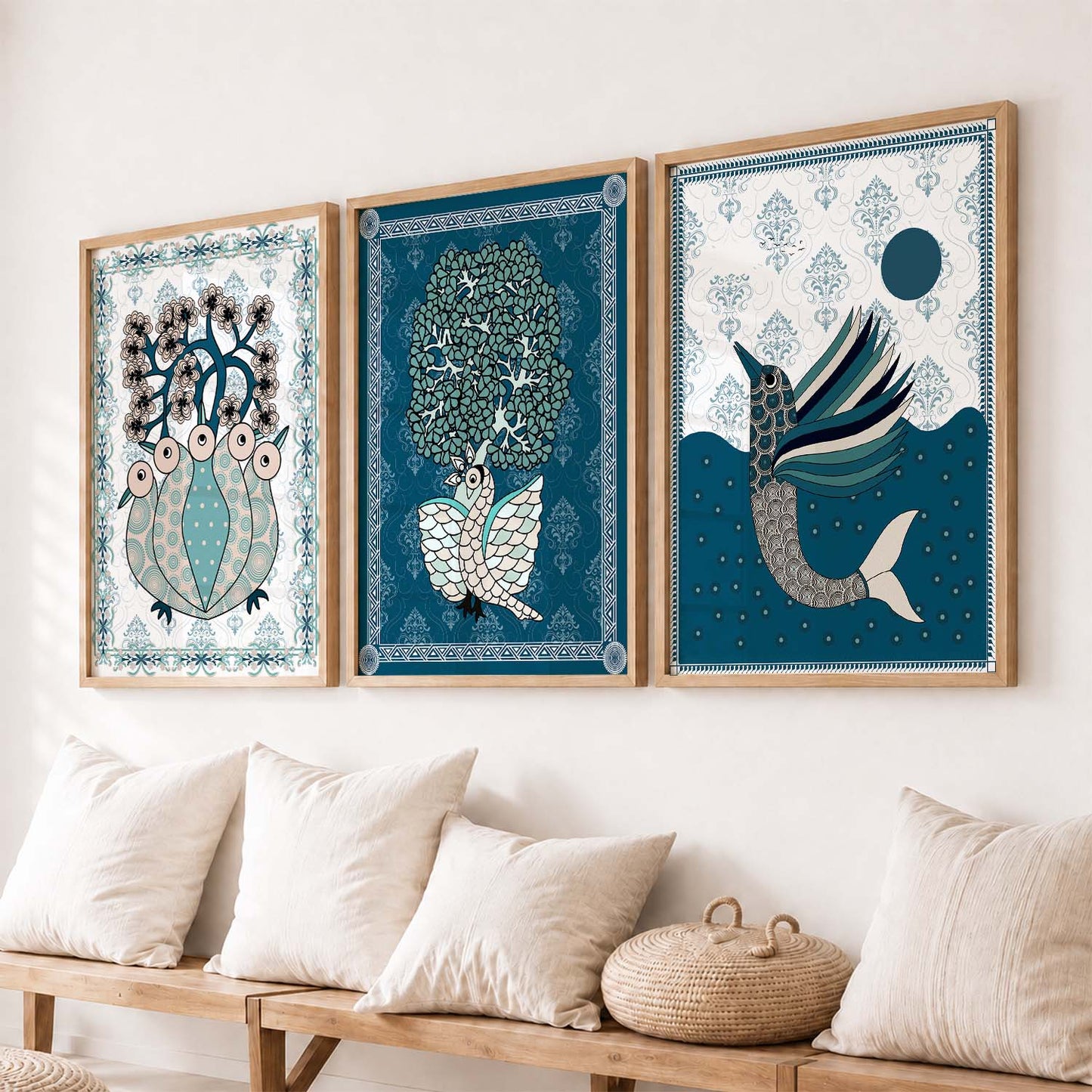 Gond   Wall Art  Paintings for Living Room - Wall Poster With frames