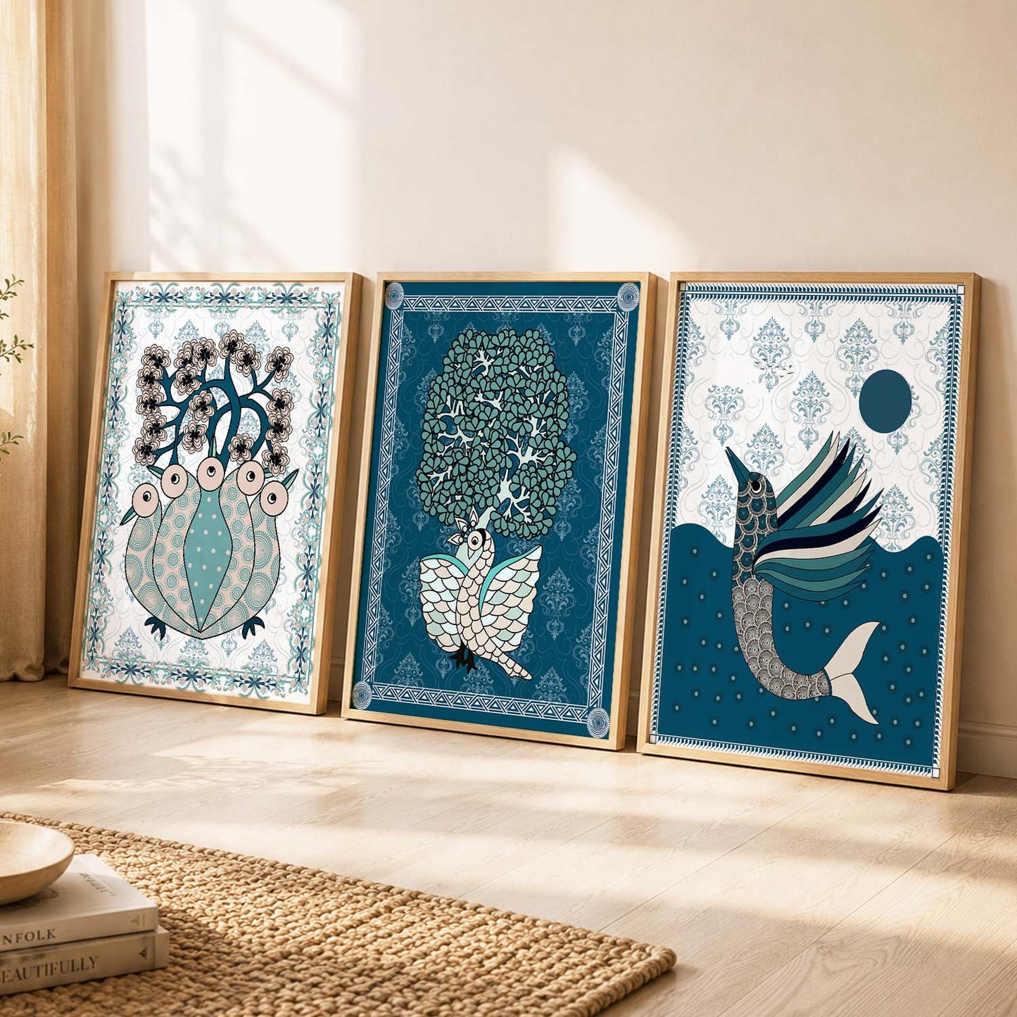 Gond   Wall Art  Paintings for Living Room - Wall Poster With frames