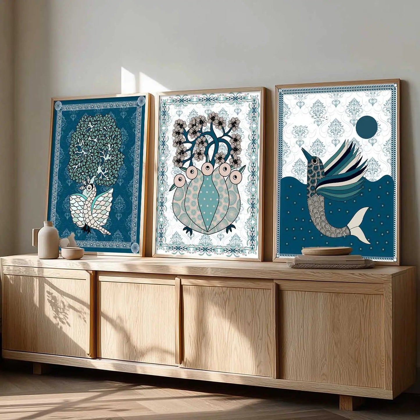 Gond   Wall Art  Paintings for Living Room - Wall Poster With frames