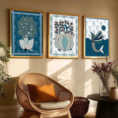 Gond   Wall Art  Paintings for Living Room - Wall Poster With frames