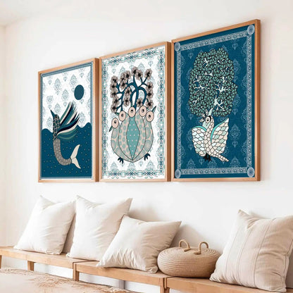 Gond   Wall Art  Paintings for Living Room - Wall Poster With frames