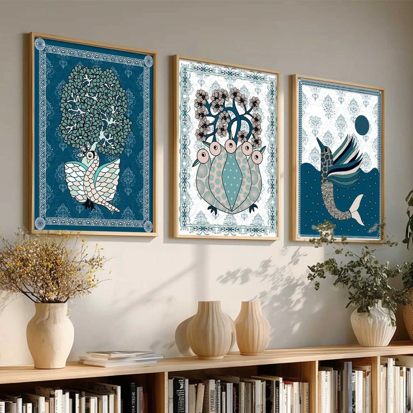Gond   Wall Art  Paintings for Living Room - Wall Poster With frames