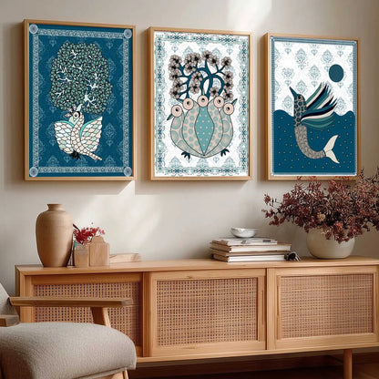 Gond   Wall Art  Paintings for Living Room - Wall Poster With frames