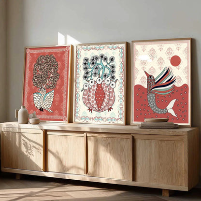 Gond   Wall Art  Paintings for Living Room - Wall Poster With frames