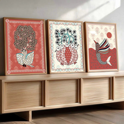 Gond   Wall Art  Paintings for Living Room - Wall Poster With frames