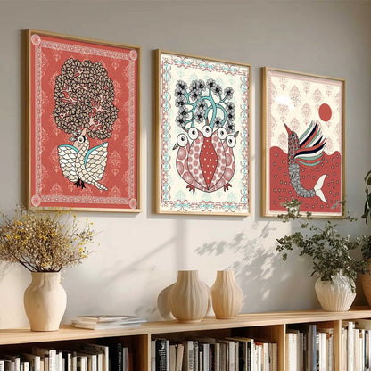 Gond   Wall Art  Paintings for Living Room - Wall Poster With frames