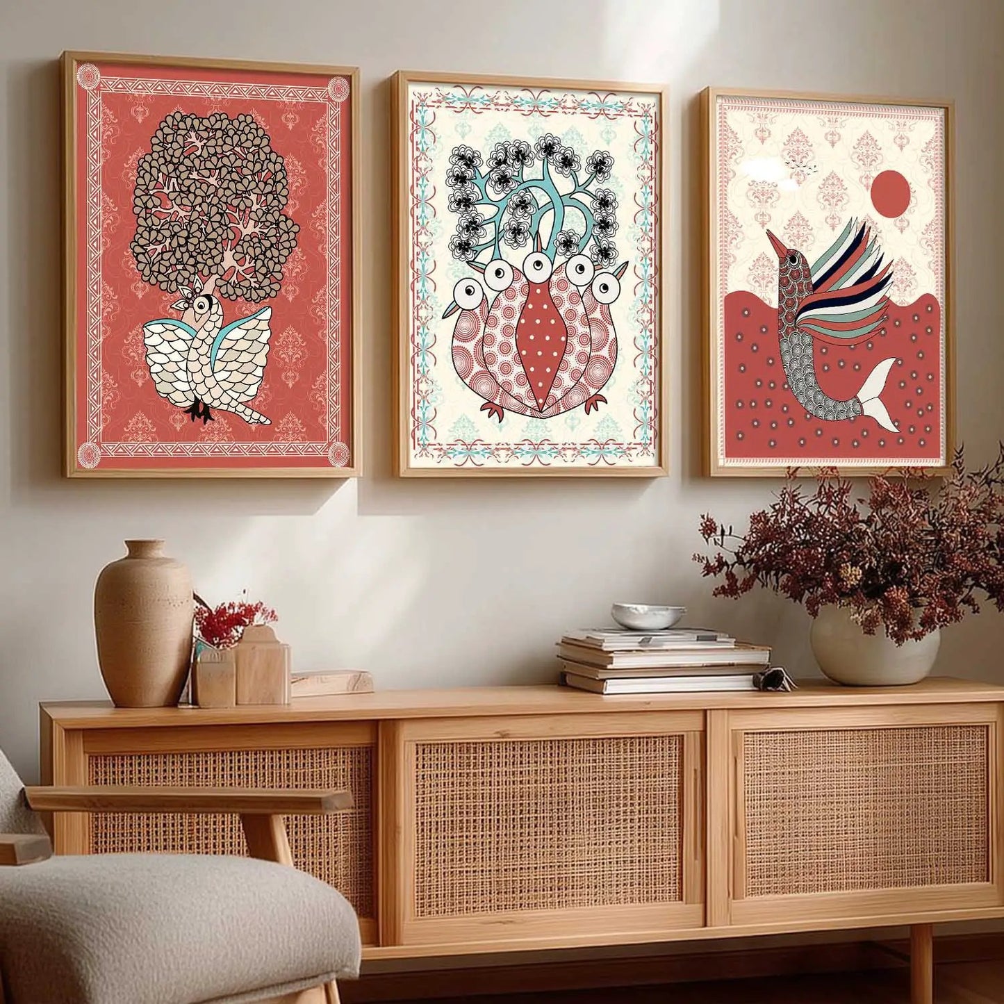 Gond   Wall Art  Paintings for Living Room - Wall Poster With frames