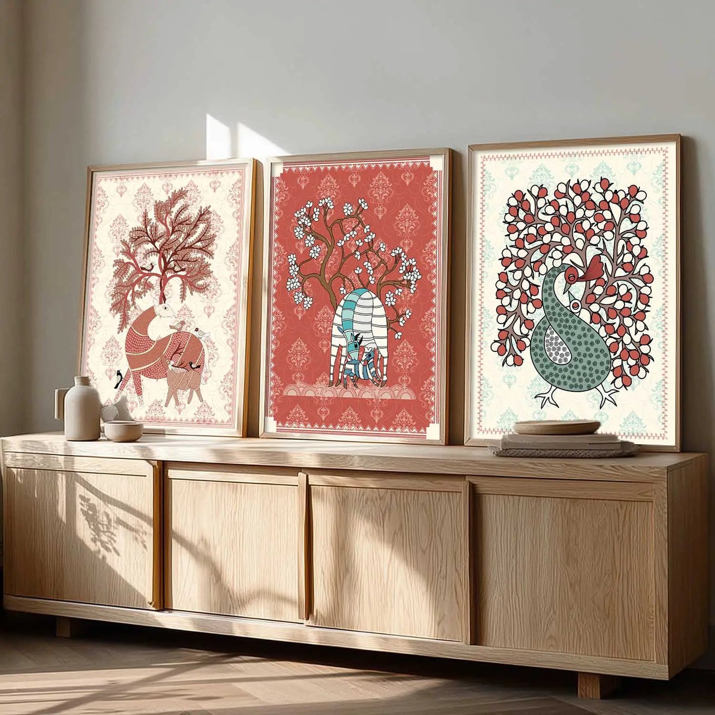 Gond  Wall Art  Paintings for Living Room - Wall Poster With frames