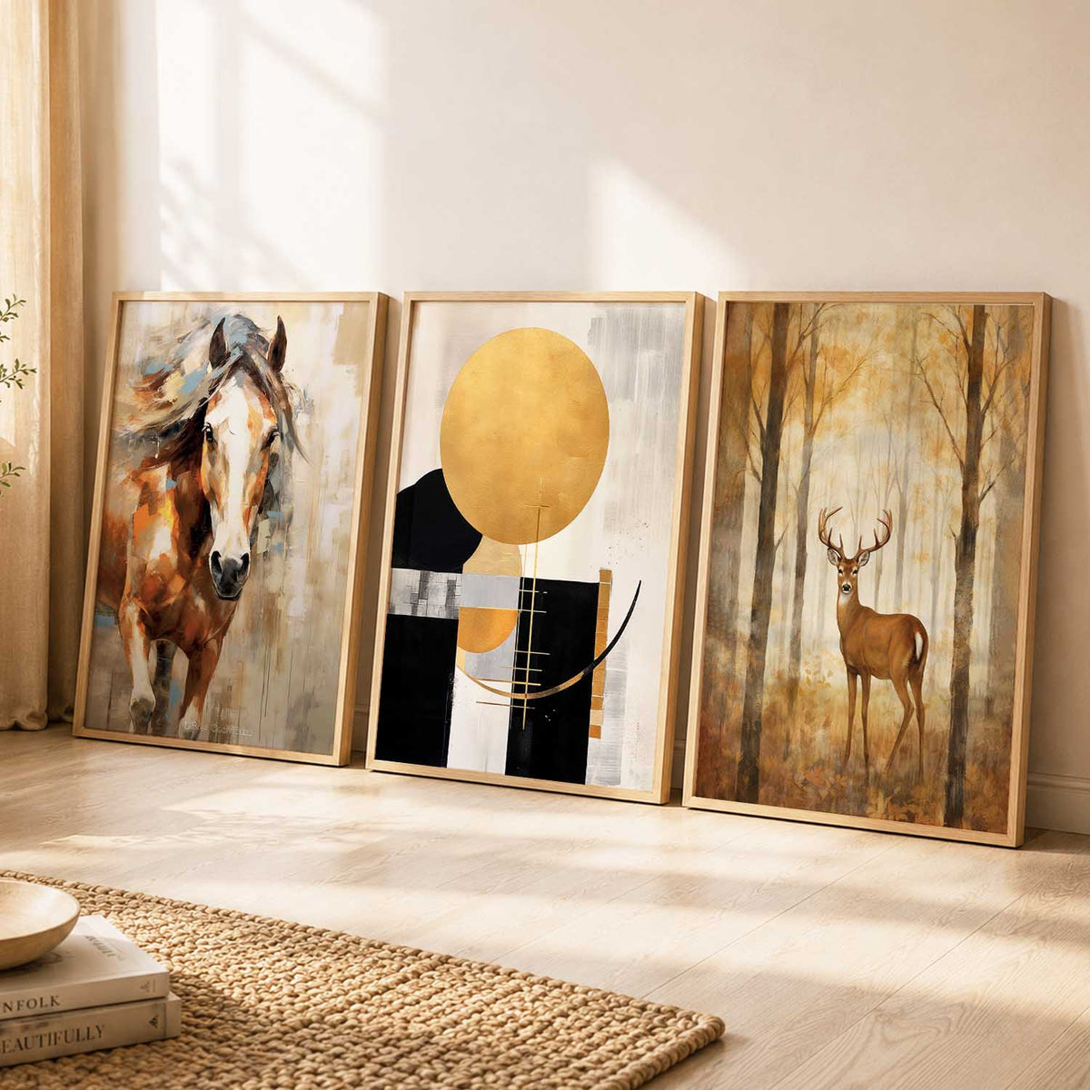 Modern Wall Art  Paintings for Living Room - Wall Poster With frames