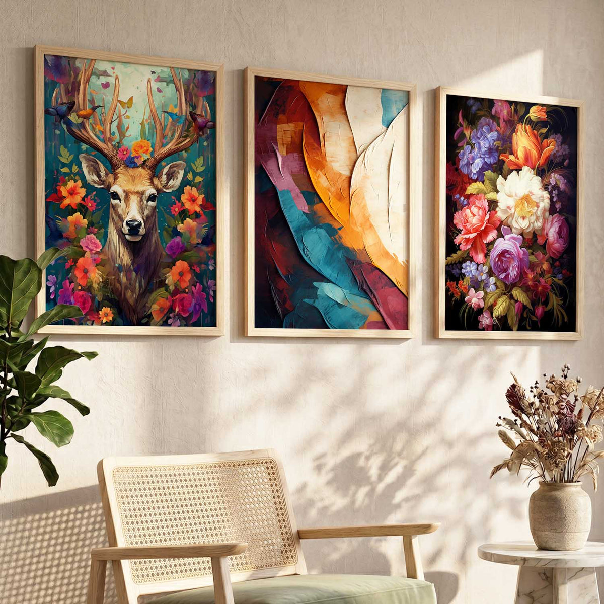 Modern Wall Art Paintings for Living Room - Wall Poster With frames