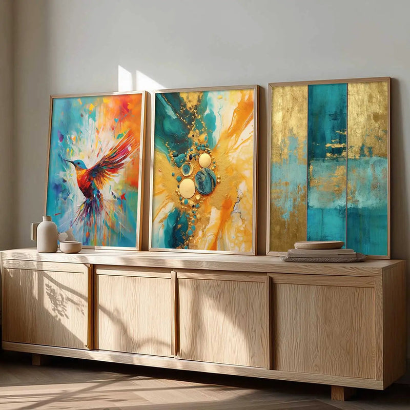Modern  Wall  Art  Paintings for Living Room - Wall Poster With frames
