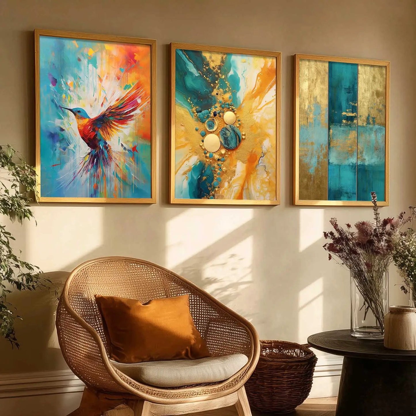 Modern  Wall  Art  Paintings for Living Room - Wall Poster With frames