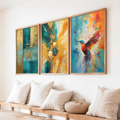 Modern  Wall  Art  Paintings for Living Room - Wall Poster With frames