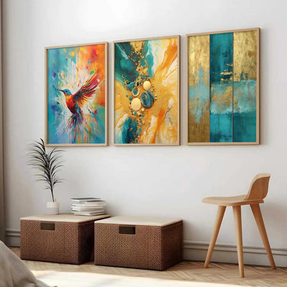 Modern  Wall  Art  Paintings for Living Room - Wall Poster With frames