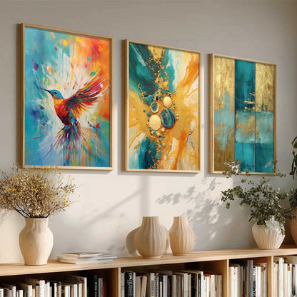 Modern  Wall  Art  Paintings for Living Room - Wall Poster With frames