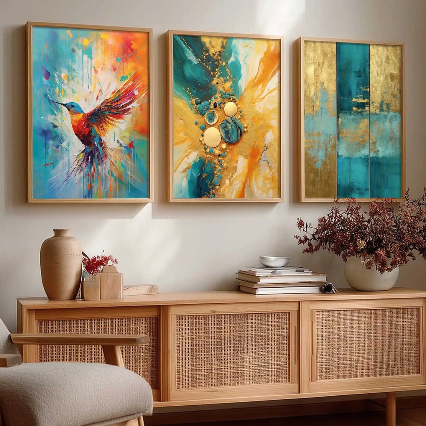 Modern  Wall  Art  Paintings for Living Room - Wall Poster With frames