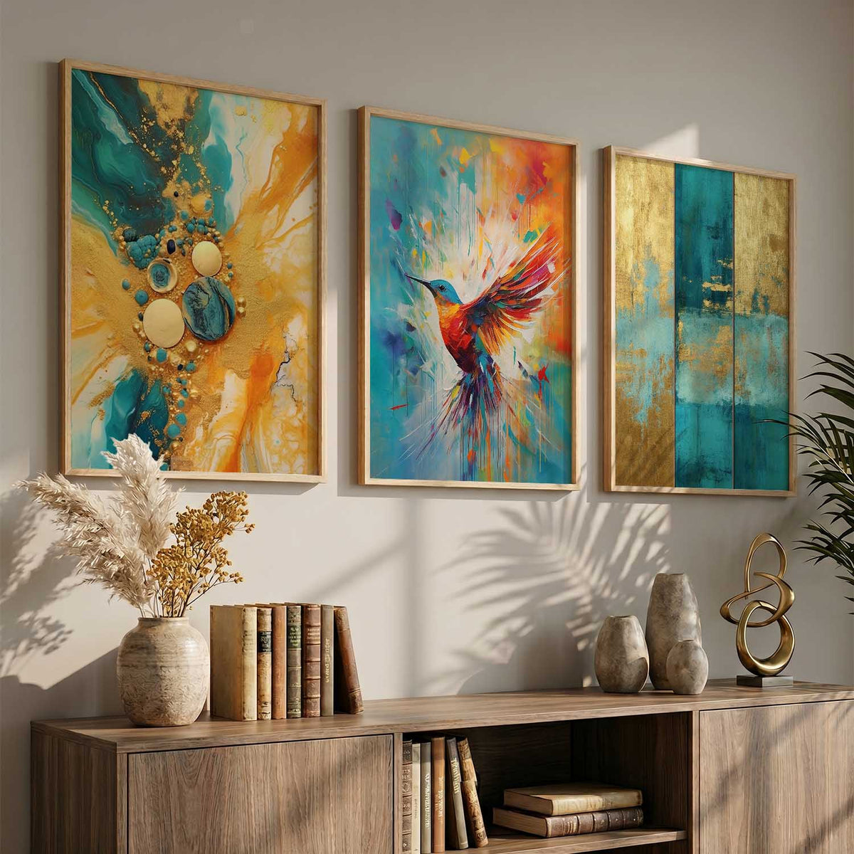 Modern  Wall  Art  Paintings for Living Room - Wall Poster With frames