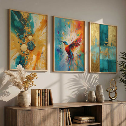Modern  Wall  Art  Paintings for Living Room - Wall Poster With frames
