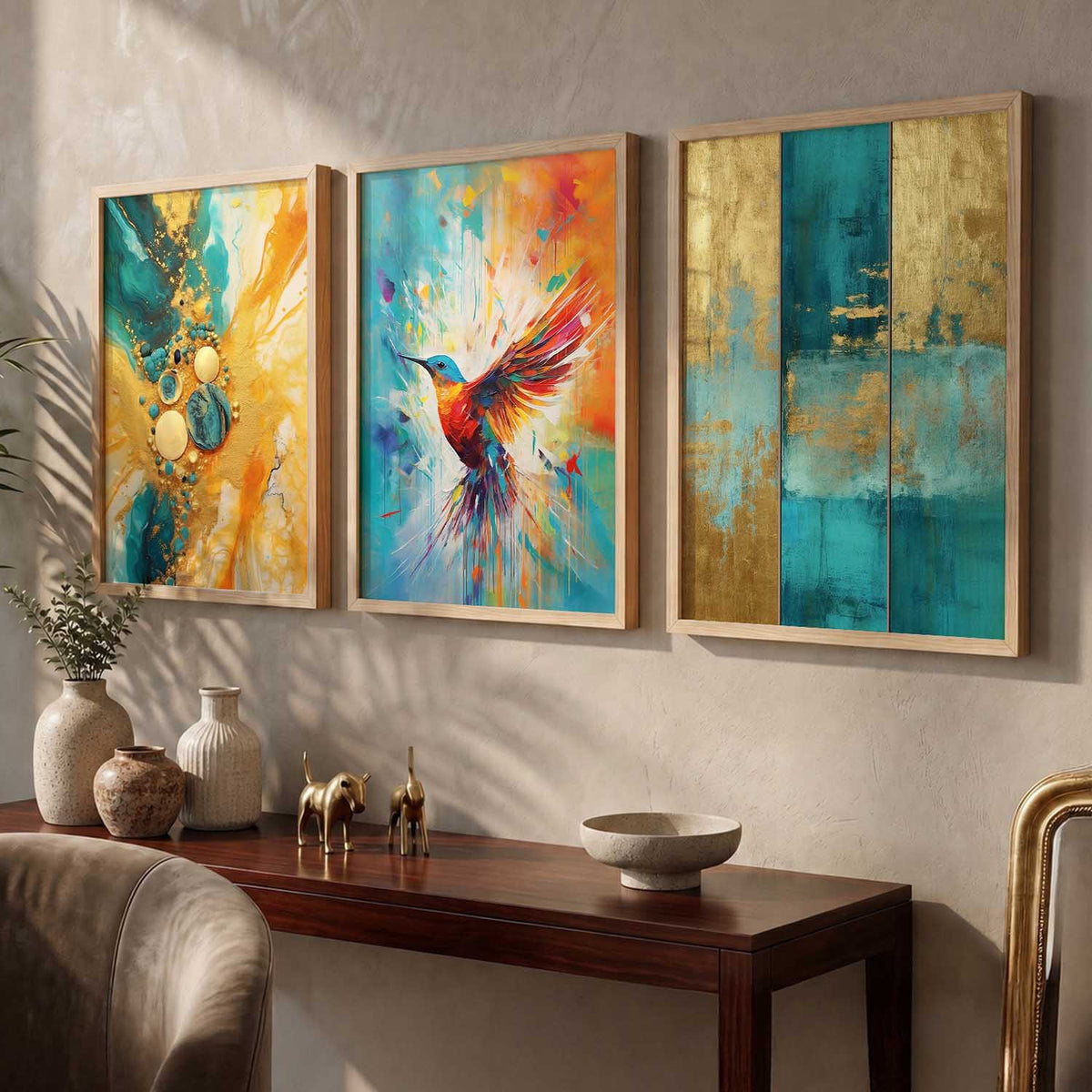 Modern  Wall  Art  Paintings for Living Room - Wall Poster With frames