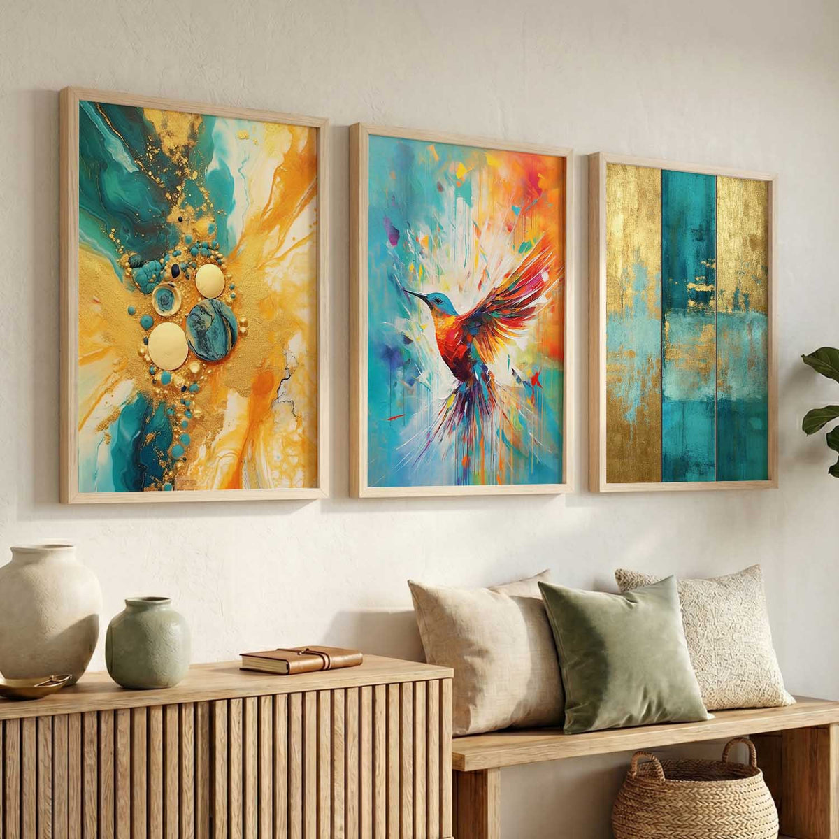 Modern  Wall  Art  Paintings for Living Room - Wall Poster With frames