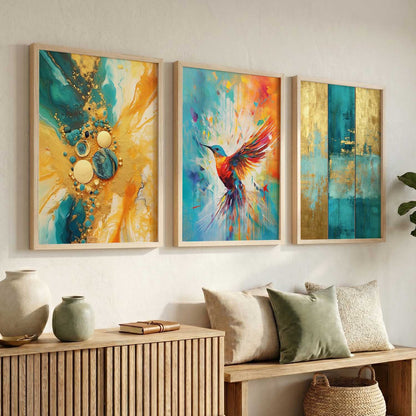 Modern  Wall  Art  Paintings for Living Room - Wall Poster With frames