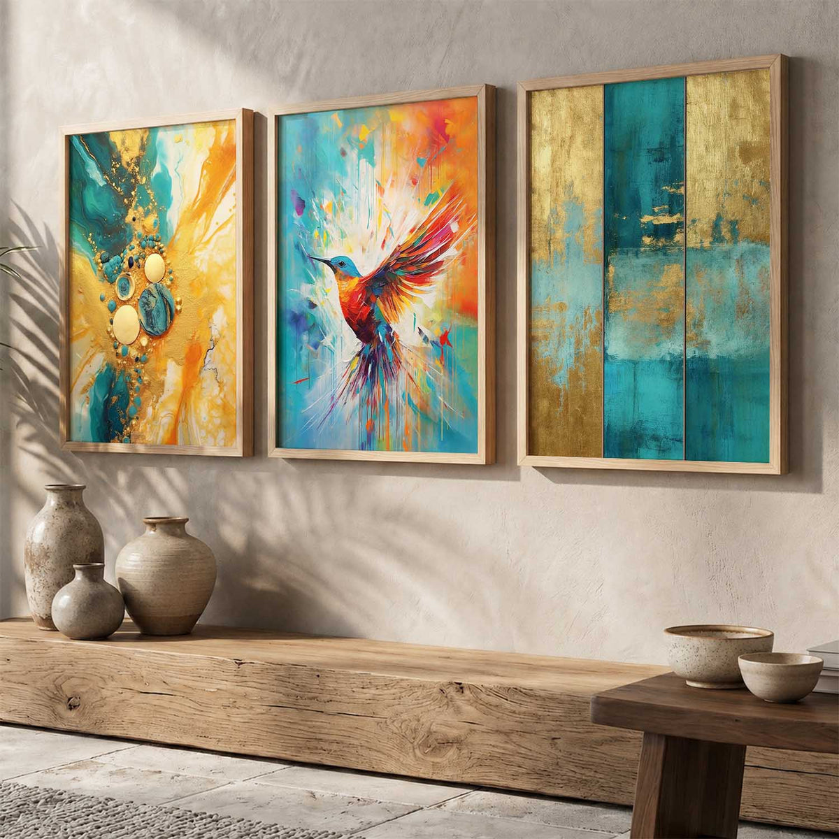 Modern  Wall  Art  Paintings for Living Room - Wall Poster With frames
