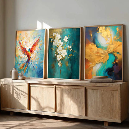 Modern Wall Art  Paintings for Living Room - Wall Poster With frames