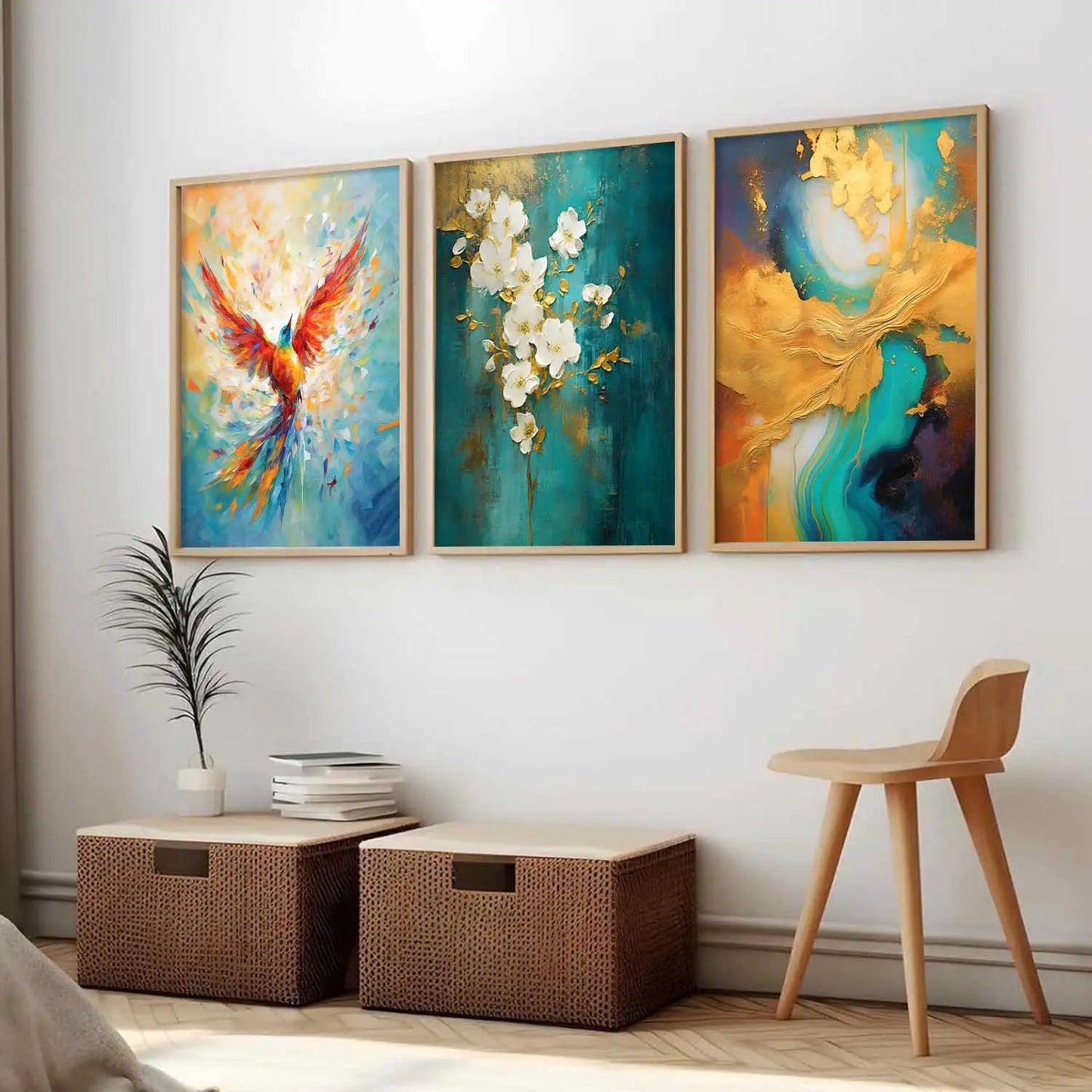 Modern Wall Art  Paintings for Living Room - Wall Poster With frames
