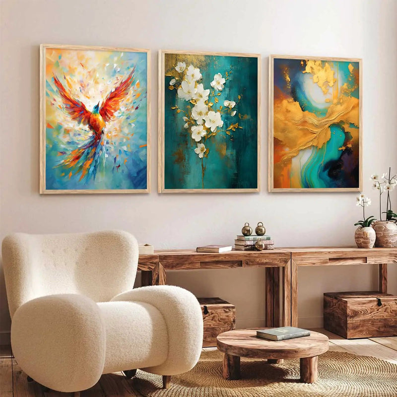 Modern Wall Art  Paintings for Living Room - Wall Poster With frames
