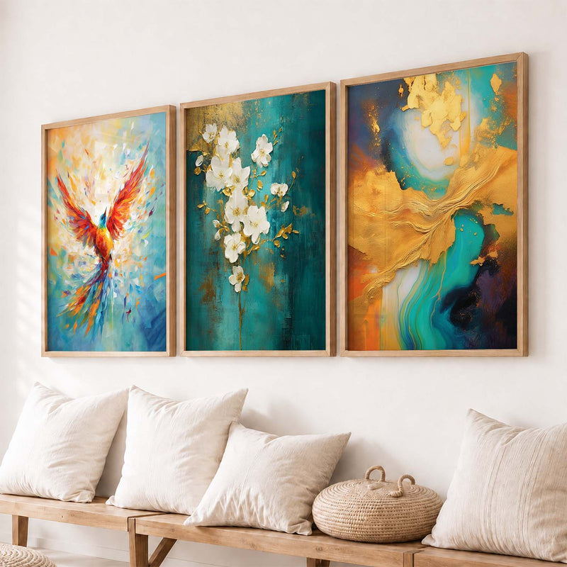 Modern Wall Art  Paintings for Living Room - Wall Poster With frames