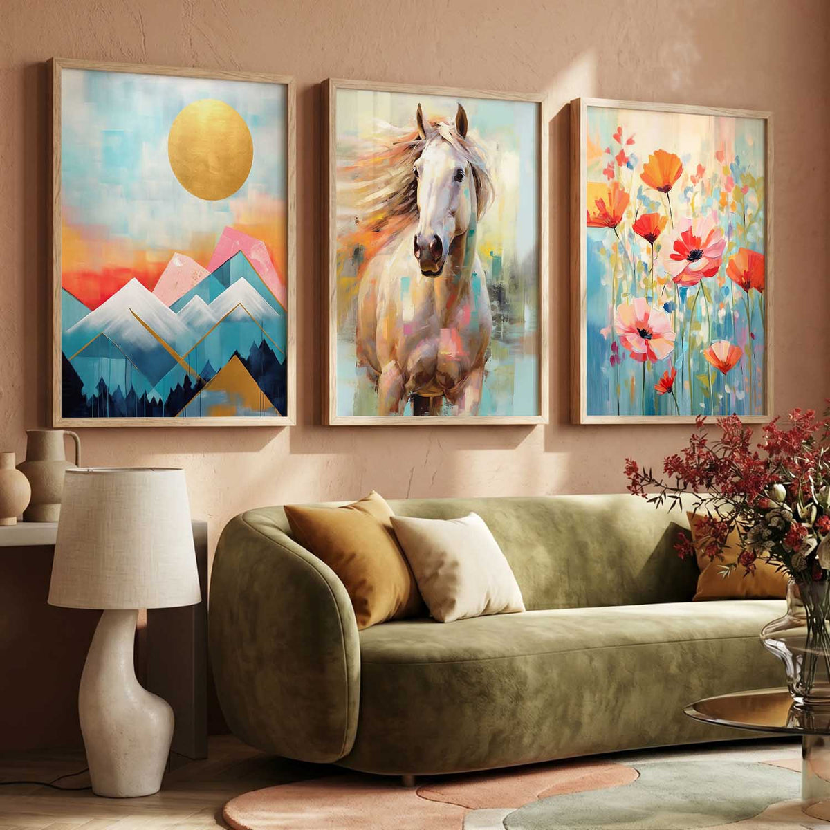 Modern  Wall  Art  Paintings for Living Room - Wall Poster With frames