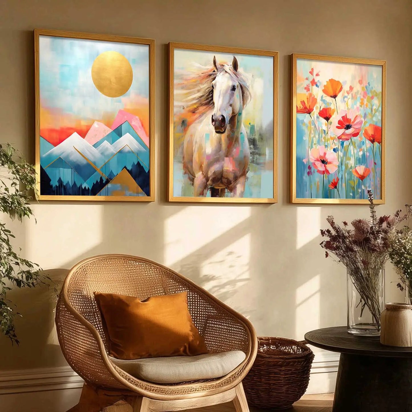 Modern  Wall  Art  Paintings for Living Room - Wall Poster With frames