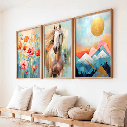 Modern  Wall  Art  Paintings for Living Room - Wall Poster With frames