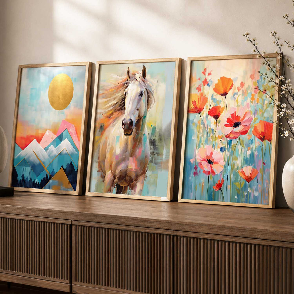 Modern  Wall  Art  Paintings for Living Room - Wall Poster With frames