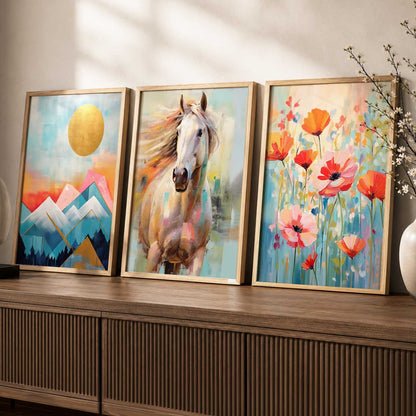 Modern  Wall  Art  Paintings for Living Room - Wall Poster With frames