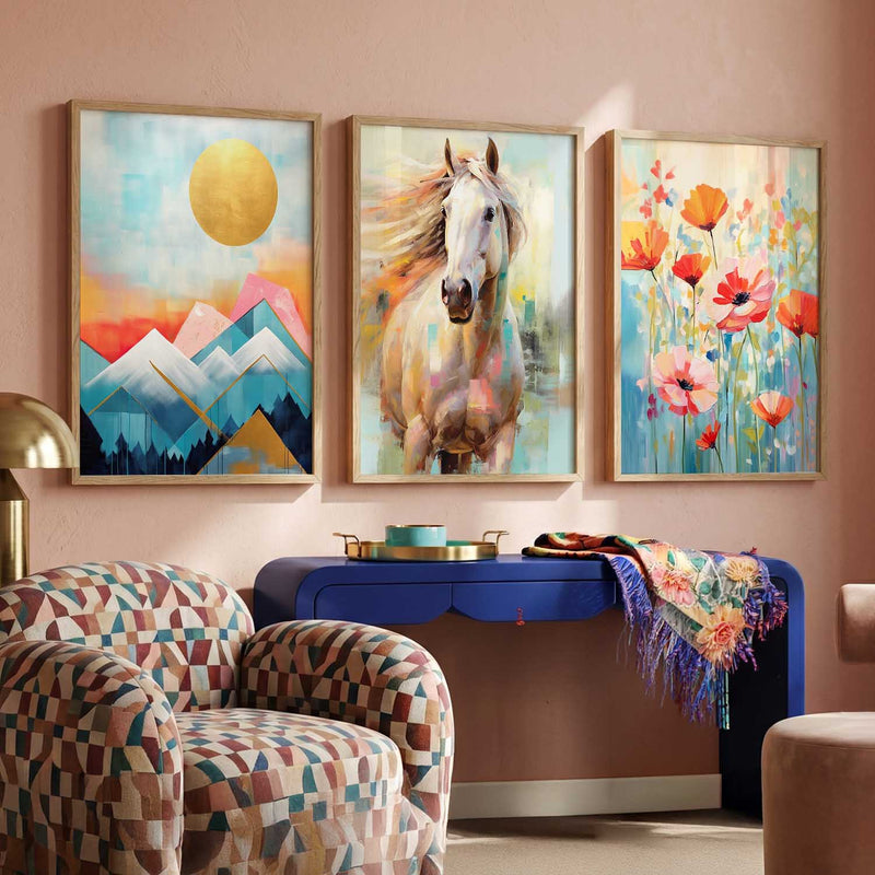 Modern  Wall  Art  Paintings for Living Room - Wall Poster With frames