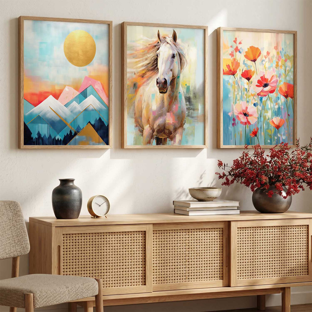 Modern  Wall  Art  Paintings for Living Room - Wall Poster With frames