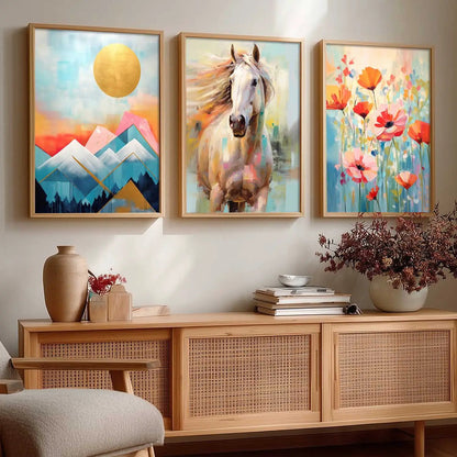 Modern  Wall  Art  Paintings for Living Room - Wall Poster With frames