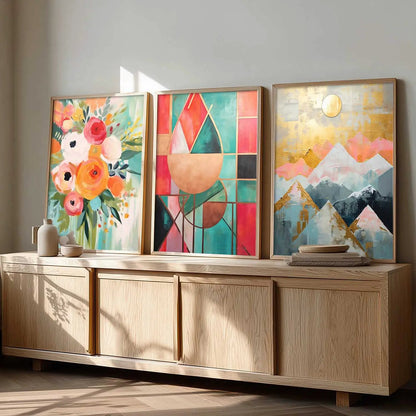 Modern Wall  Art  Paintings for Living Room - Wall Poster With frames