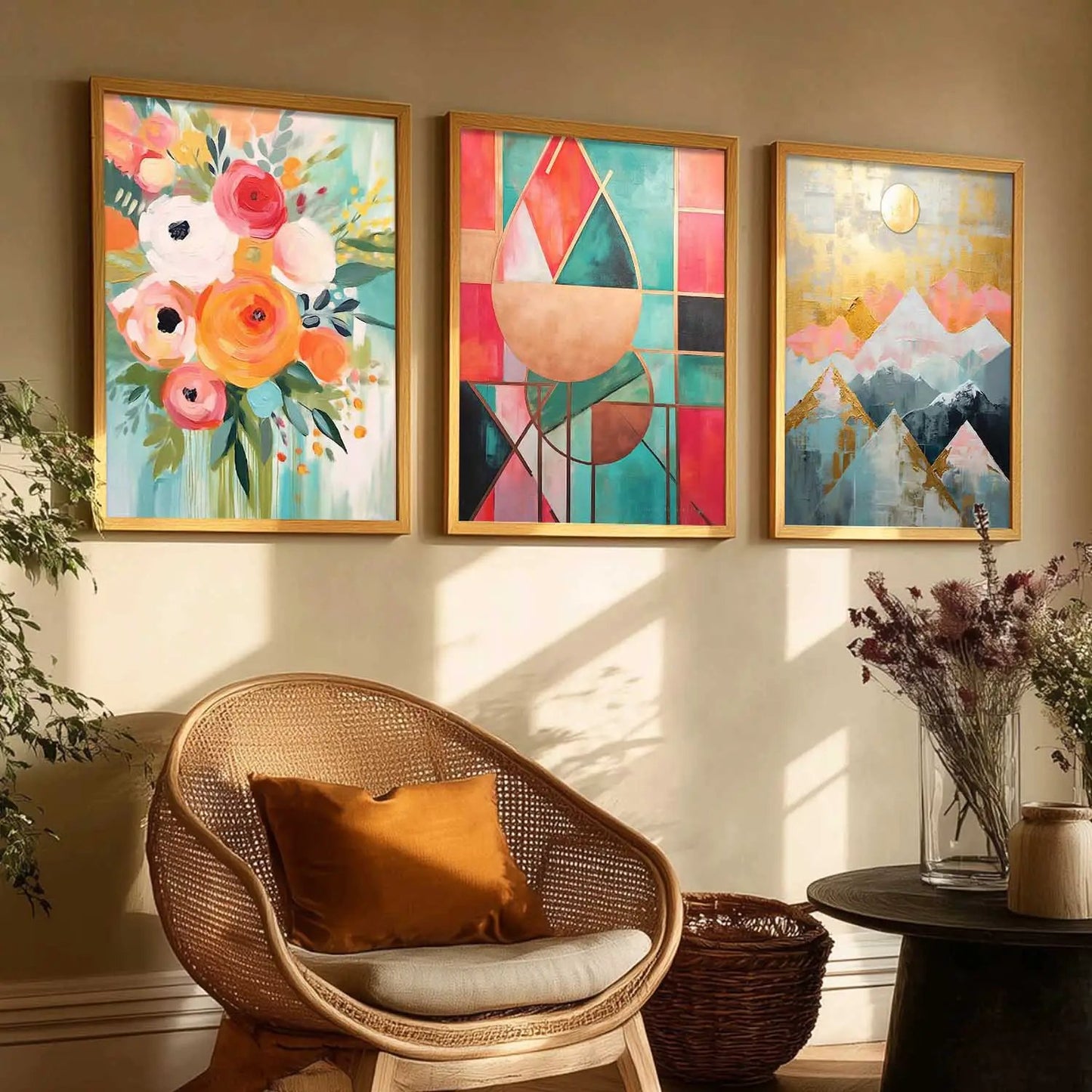 Modern Wall  Art  Paintings for Living Room - Wall Poster With frames
