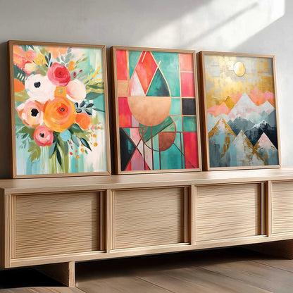 Modern Wall  Art  Paintings for Living Room - Wall Poster With frames