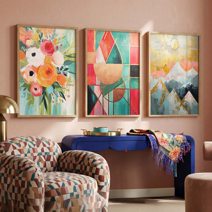 Modern Wall  Art  Paintings for Living Room - Wall Poster With frames