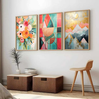 Modern Wall  Art  Paintings for Living Room - Wall Poster With frames