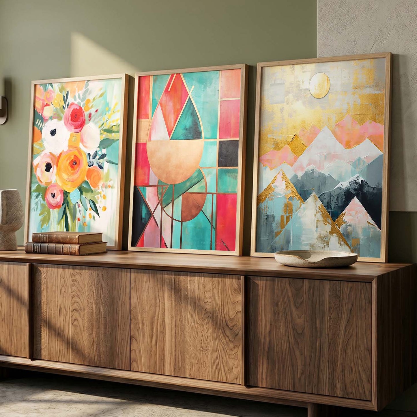 Modern Wall  Art  Paintings for Living Room - Wall Poster With frames