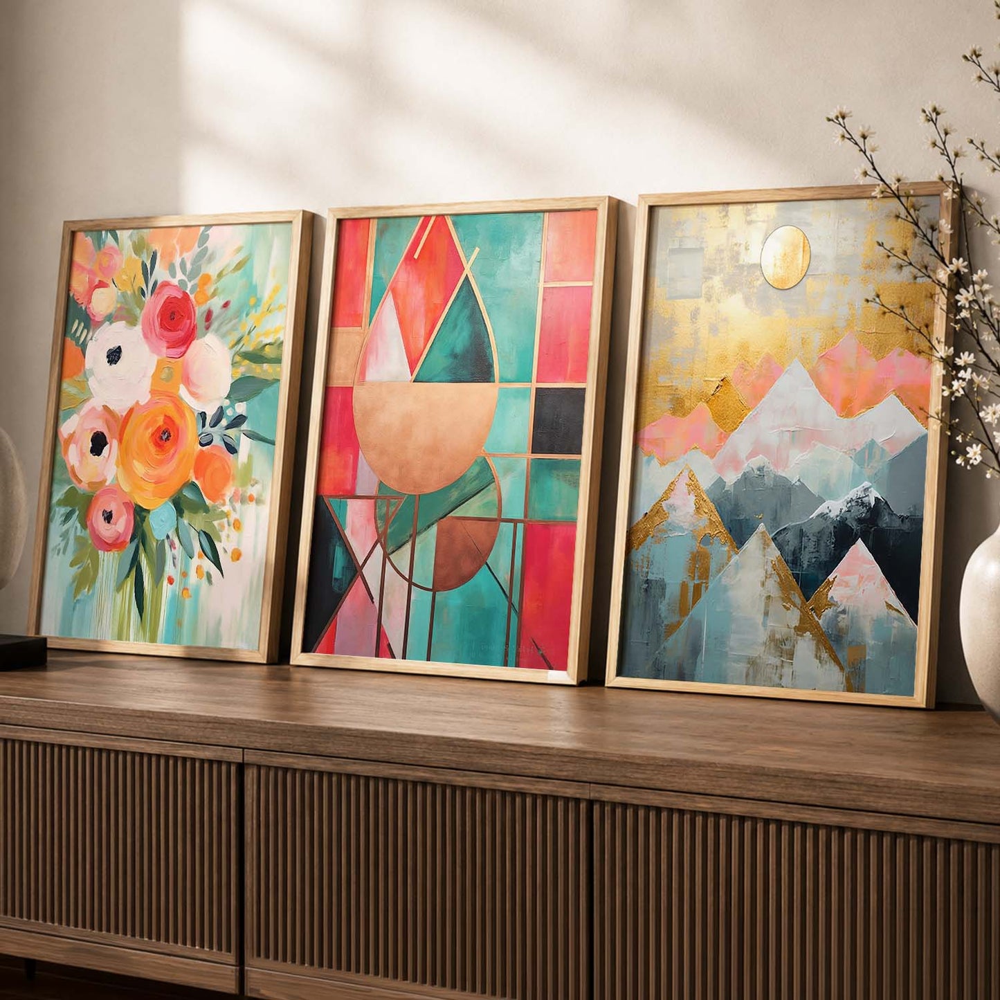 Modern Wall  Art  Paintings for Living Room - Wall Poster With frames