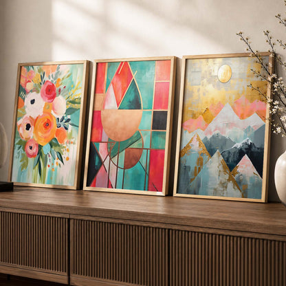 Modern Wall  Art  Paintings for Living Room - Wall Poster With frames