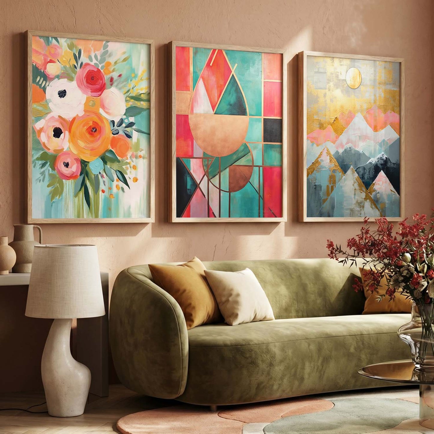 Modern Wall  Art  Paintings for Living Room - Wall Poster With frames